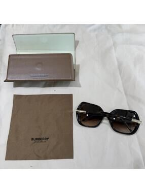 Burberry B4107 3002/13 Dark Havana Oversized Square Sunglasses Italy Women
